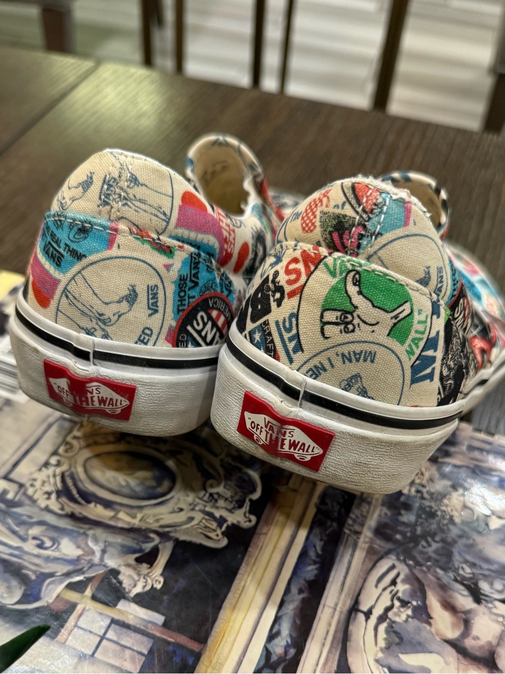 Rare Vans BMX Mash-Up Stickers Slip-On Sneakers - Picture 5 of 12